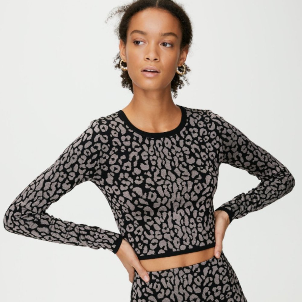 Aritzia Sunday Best Leopard/Cheetah Print Sweater